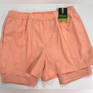 DSG Men's 5" Agility 2-in-1 Short, Pink Ray, Medium, NWT